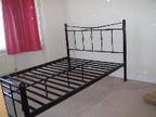 BLACK METAL frame double bed frame and mattress, ....